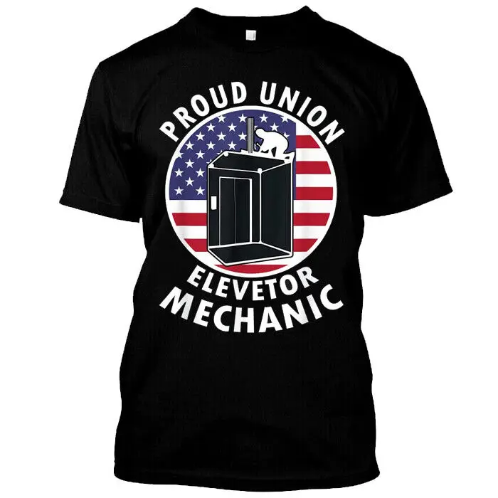 New Limited NWT! Proud Union Elevetor Mechanic   High Quality 100%Cotton Short Sleeve