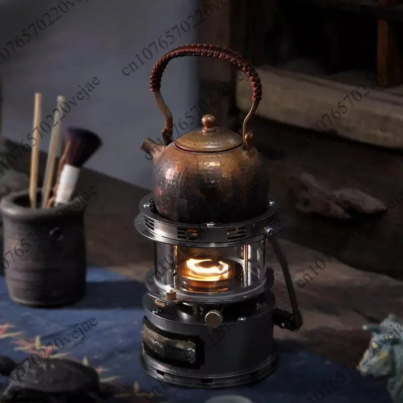Half Window Outdoor Retro Round Lamp Stove Observation Lamp Outdoor Coal Oil Lamp Stove Tea Cooking