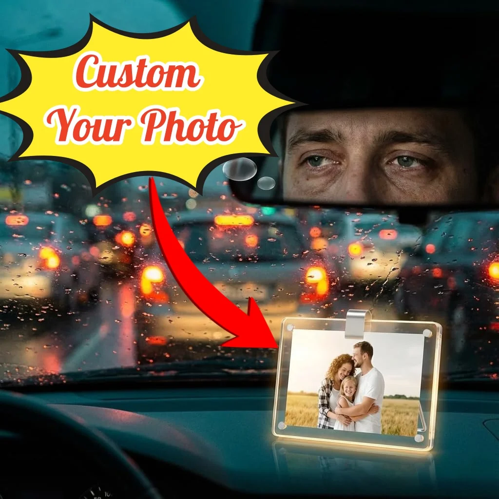 Personalized Gift for Him Anniversary - Custom Photo Car Visor Clip, Romantic Drive Safe Gift, Unique Couples Keepsake,