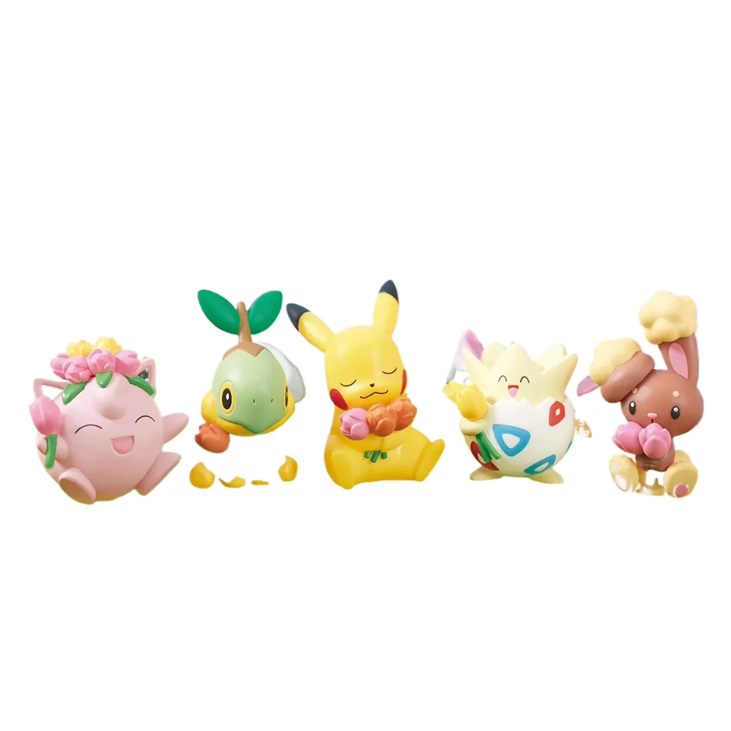 Original Anime Pokemon Warm Spring Sun V2 Spielzeug Jigglypuff Turtwig Buneary Togepi Kapselspielzeug Cartoon Figur Modell Weihnachtsgeschenke