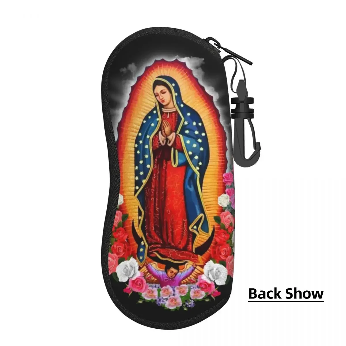 Custom Virgin Mary Of Guadalupe Shell Eyeglasses Protector Cases Men Women Sunglass Case Mexico Catholic Saint Glasses Pouch