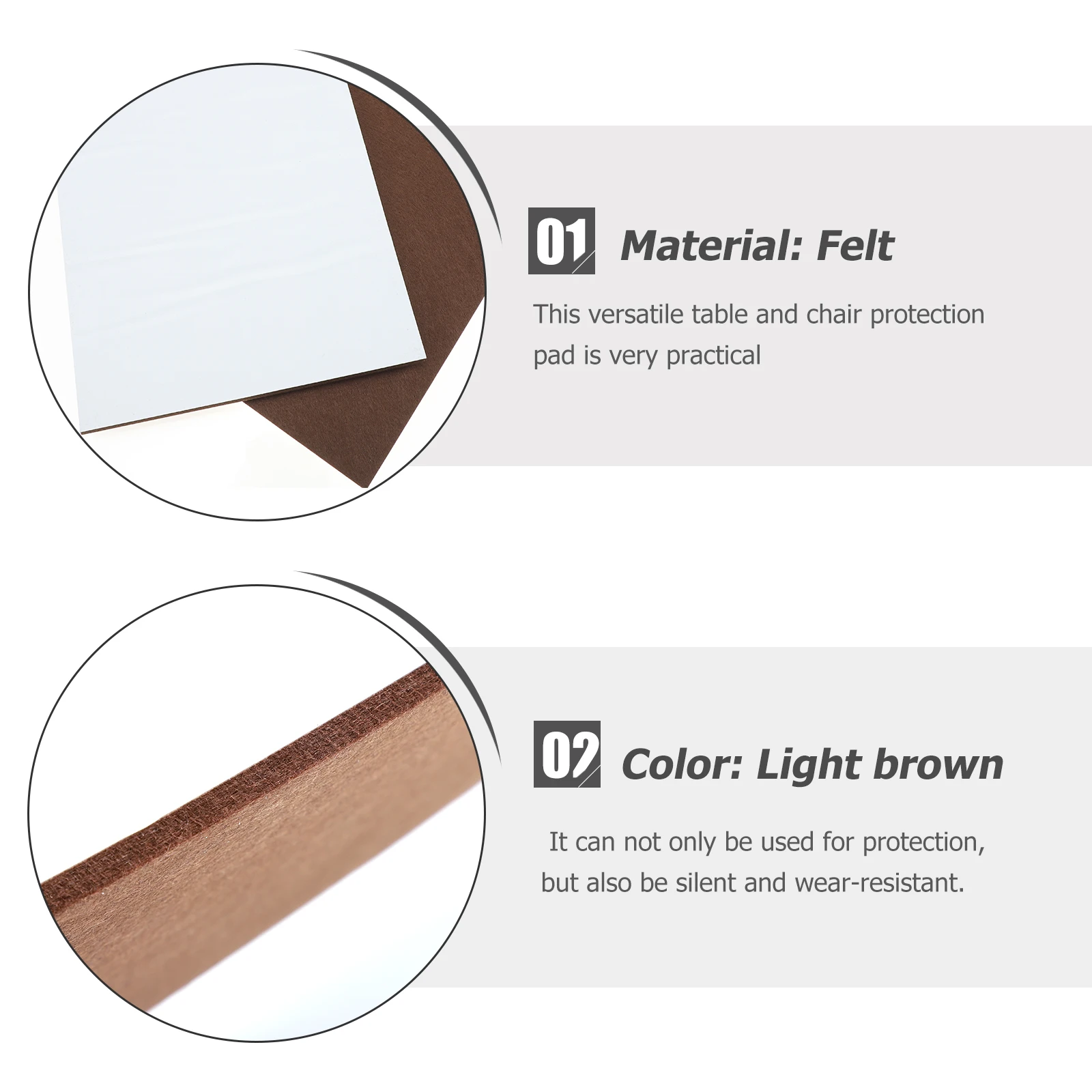 

4 Pcs Non slip Felt Pads Furniture Mats Floor Protection Chair Cushions Table Legs Furniture Sliders Scratch Resistant