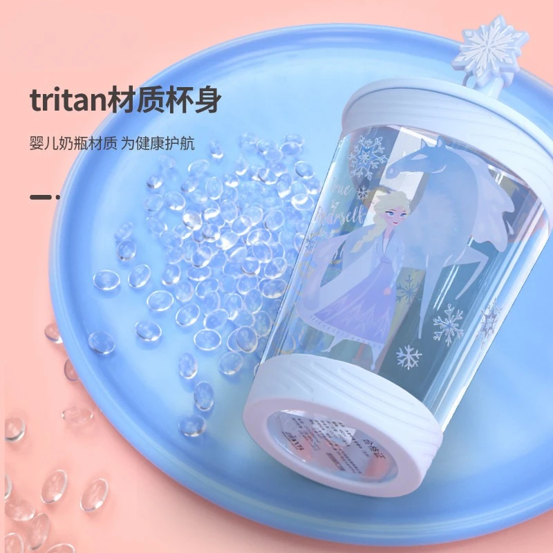 Hasbro Elsa personalized cartoon kawaii children\'s large-capacity water cup gift cute creative anime movie character straw cup