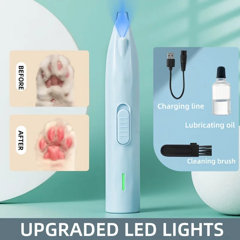 Tijeras de empuje eléctricas para mascotas, afeitadora de pies para gatos, afeitadora especial de pelo para perros, Fader, garra de gato silenciosa eléctrica, artefacto de pedicura Madeshow m