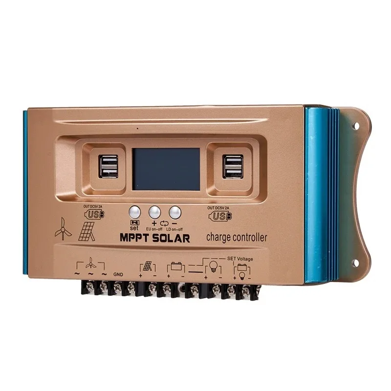 Wind and solar hybrid MPPT solar controller, battery boost and step-down photovoltaic off-grid controller 24/36/48/60V