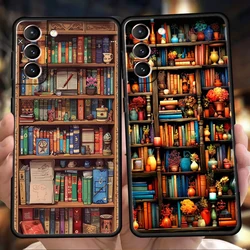 Read Books illustration Phone Case for Samsung Galaxy S24 S23 S22 S20 S21 FE Ultra S10 S10E S9 S8 Plus 5G Silicone Cover Capas
