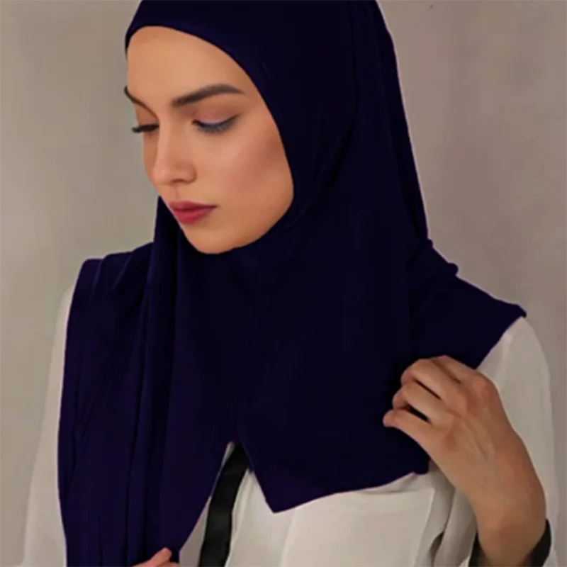Fashion Modal Jersey Hijab Instant Hijab Scarf Muslim Woman Bonnet Hijab Shawl Lady Soft Long Wrap Church Prayer Turban Headband