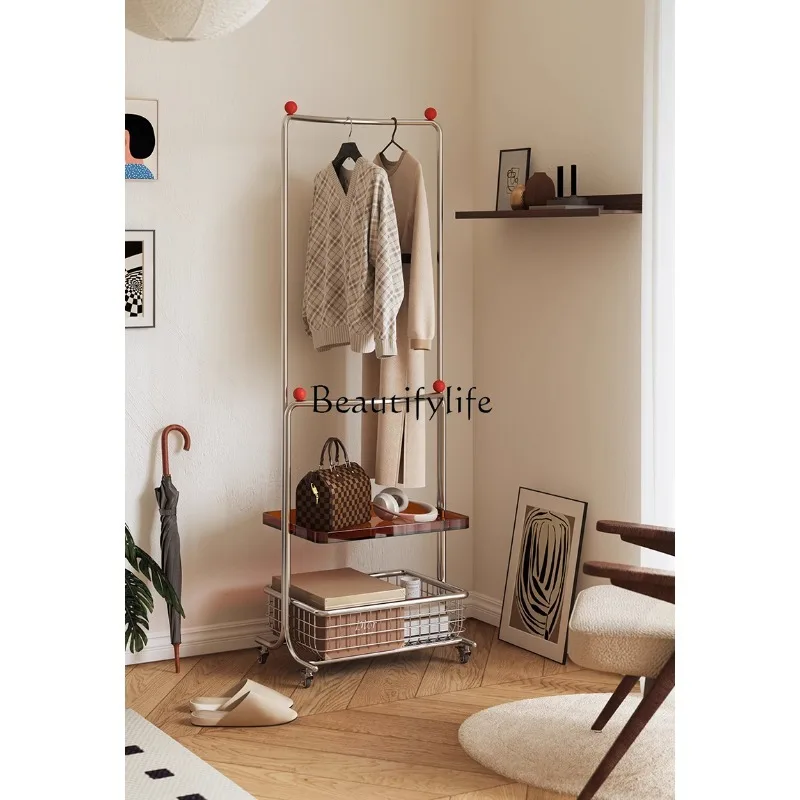 

Floor-to-ceiling coat rack Bedroom removable hanger Chinese antique home multi-function