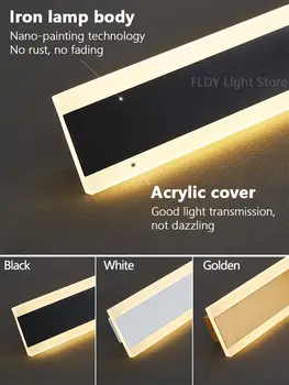 簡約長條壁燈,戶外防水花園裝飾別墅背景牆花園燈 10 最佳銷售 花園壁燈 - №10