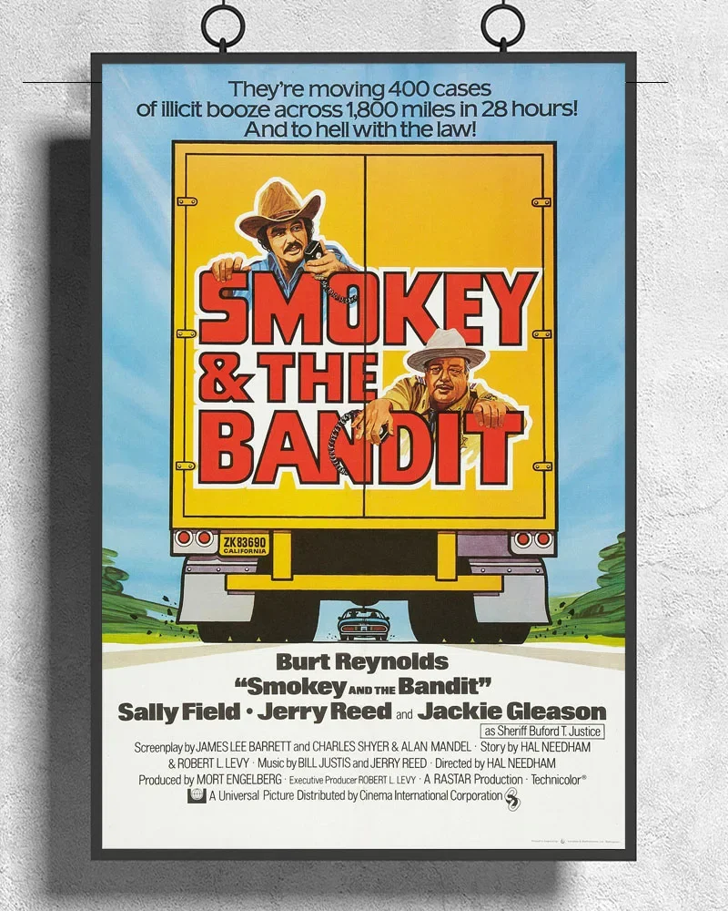 L037 SMOKEY AND THE BANDIT Movie Classic Silk Fabric Poster Art Decor Indoor Painting Gift