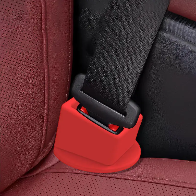 Buckle Up Car Seatbelt Guard Seat Belt Holder Silicone Buckle Protective Cover Automobile Seat Belt in Upright Position