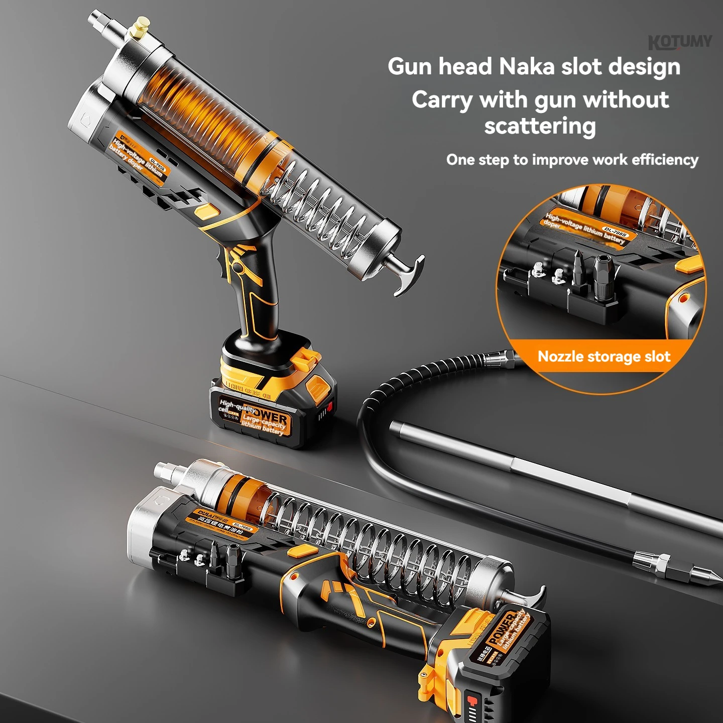 

New Lithium Battery Rechargeable Electric Grease Gun, Special for Excavator Caterpillar Drum Oil