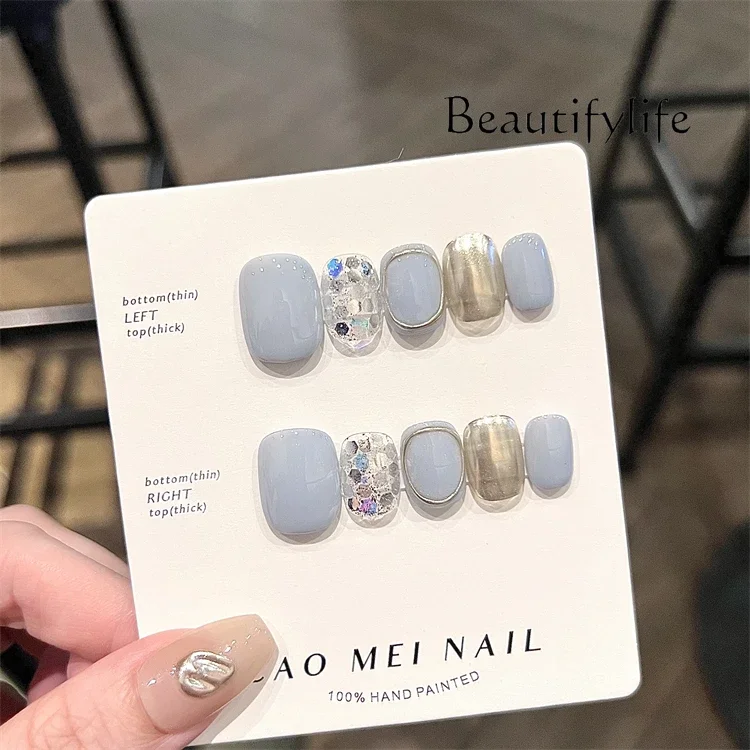

Hand-worn nail patch Haze blue whitening nail patch