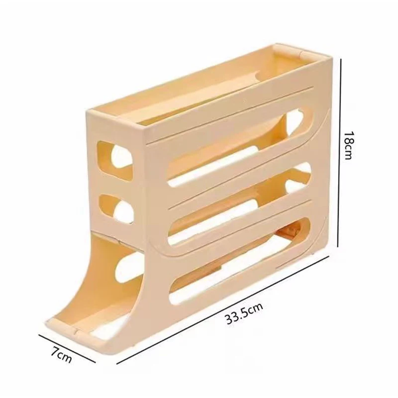 Food Grade Egg Rack Holder Automatic Egg Rolling Tool Slide Egg Storage Box Refrigerator Side Door Storage Box