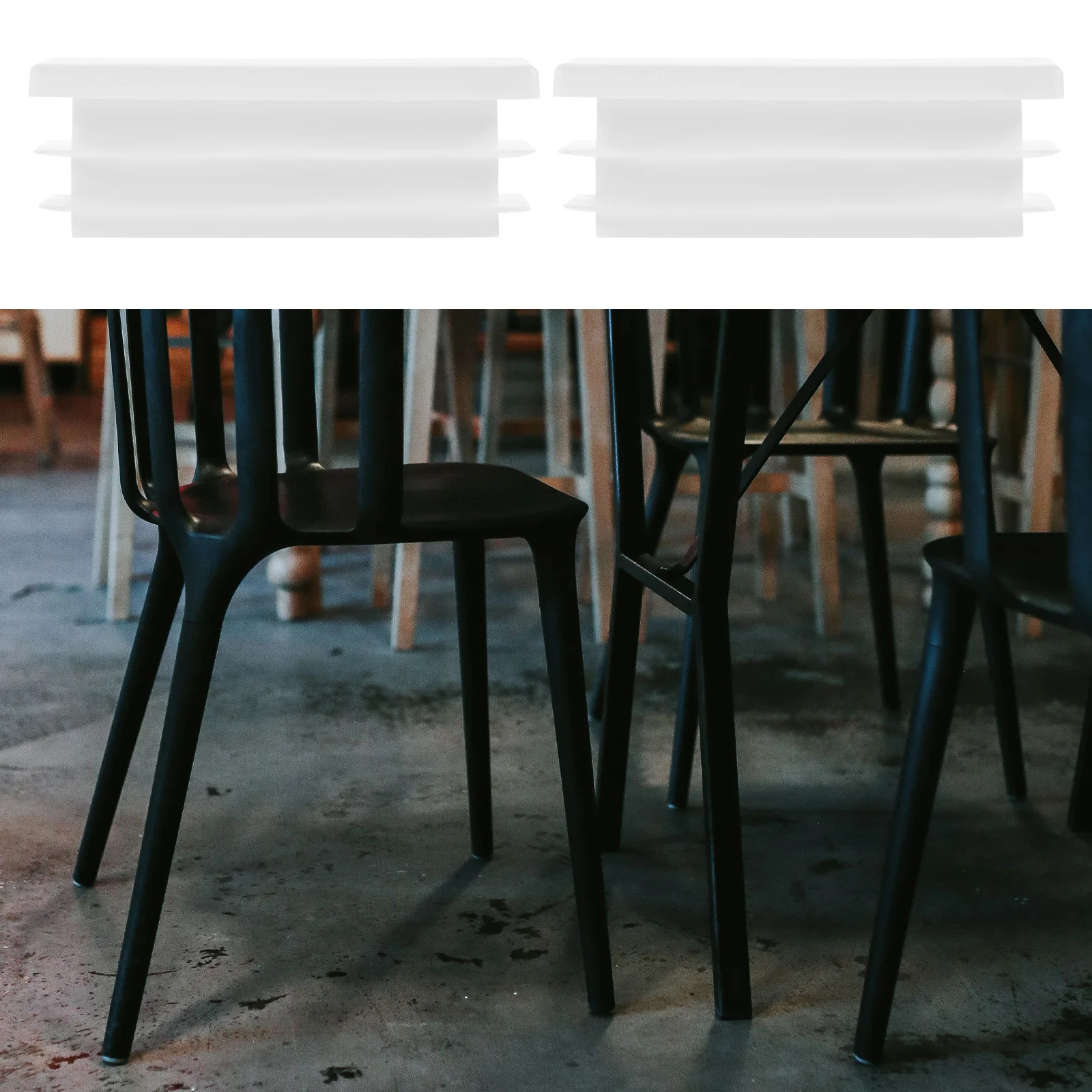 

20Pcs Plastic End Caps Square Chair Leg Inserts Durable Furniture Protectors Tubing Post Covers Plastic End Caps