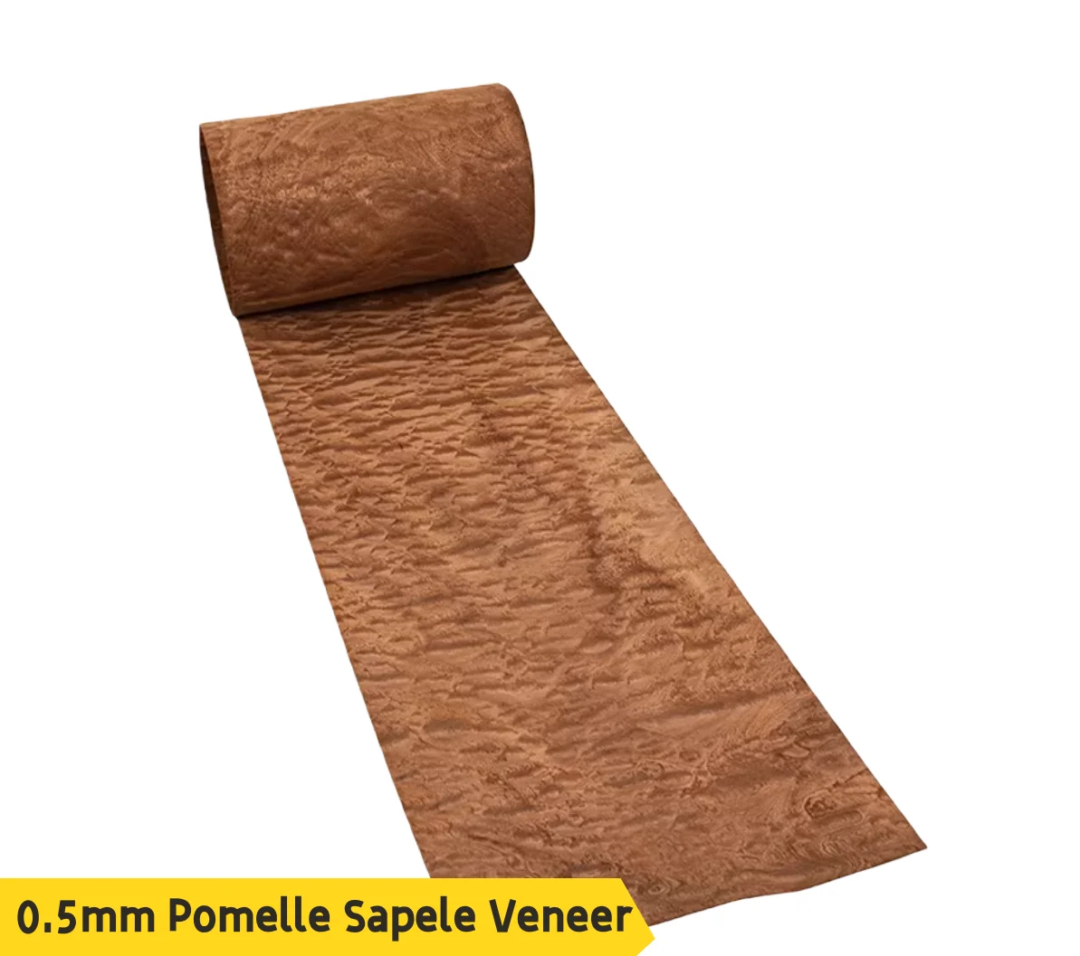 

Шпон из натурального дерева сапеле помеле, толщина 0,5 мм, для декора корпусов гитар и музыкальных инструментов