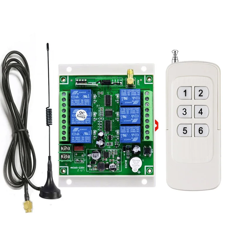 Imagem -02 - Universal Dc12v 24v 36v rf Controle Remoto sem Fio Interruptor Transmissor 433mhz Fazenda Relay Poder Iluminação 1000m