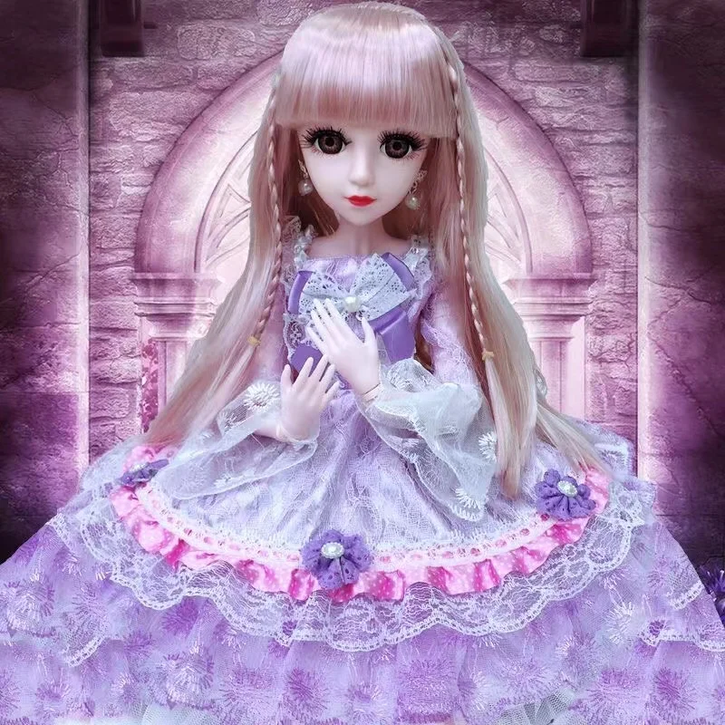 60cm Lifelike Fashion Girl Dolls Large Original Handmade 1/3 Doll Full Set 15 Jointed Doll Girls Toys for Children Kids Gift