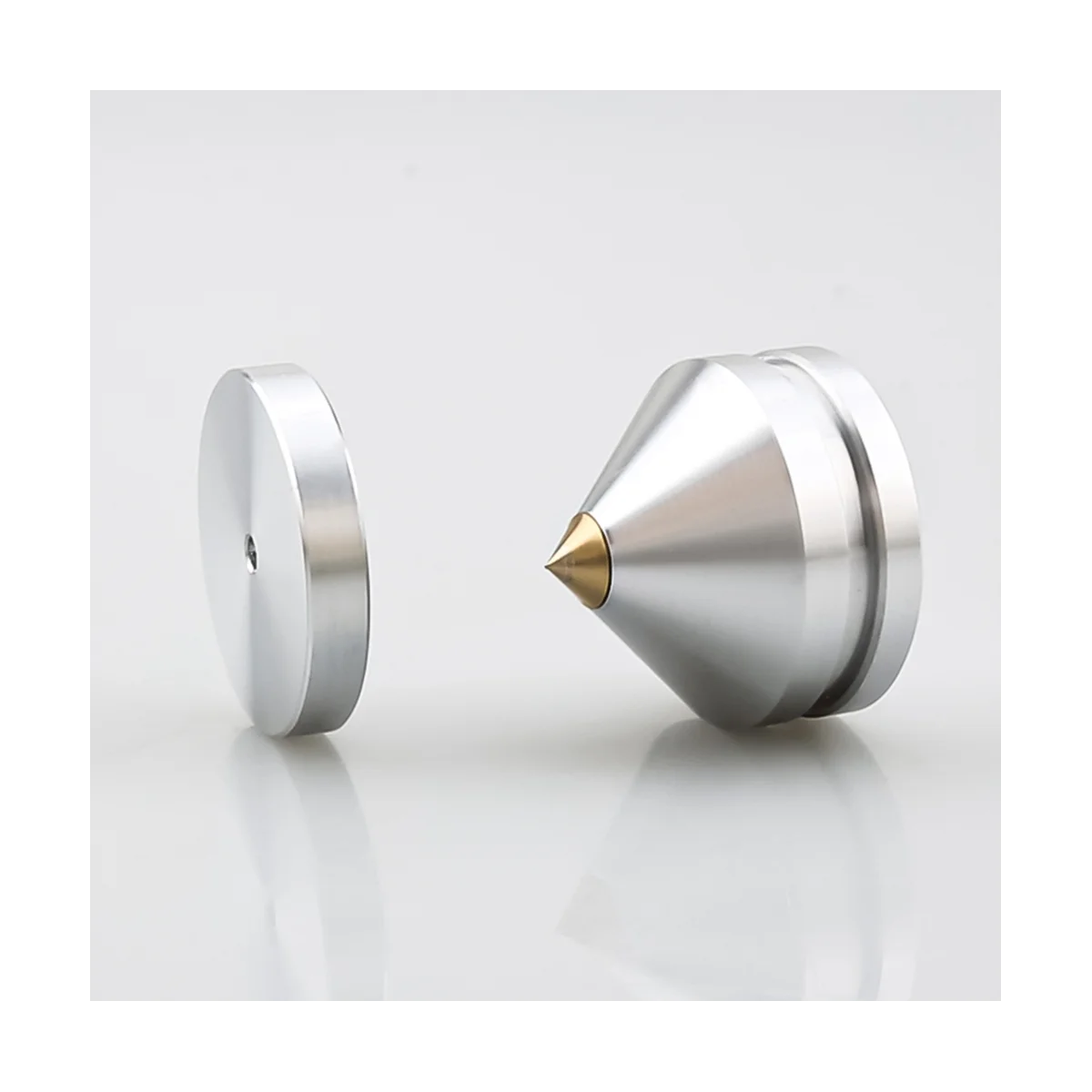 Speaker Stand Feet Pad com Spikes De Metal De Liga De Alumínio, Cone Floor Foot Nail, Prata, 8 Set