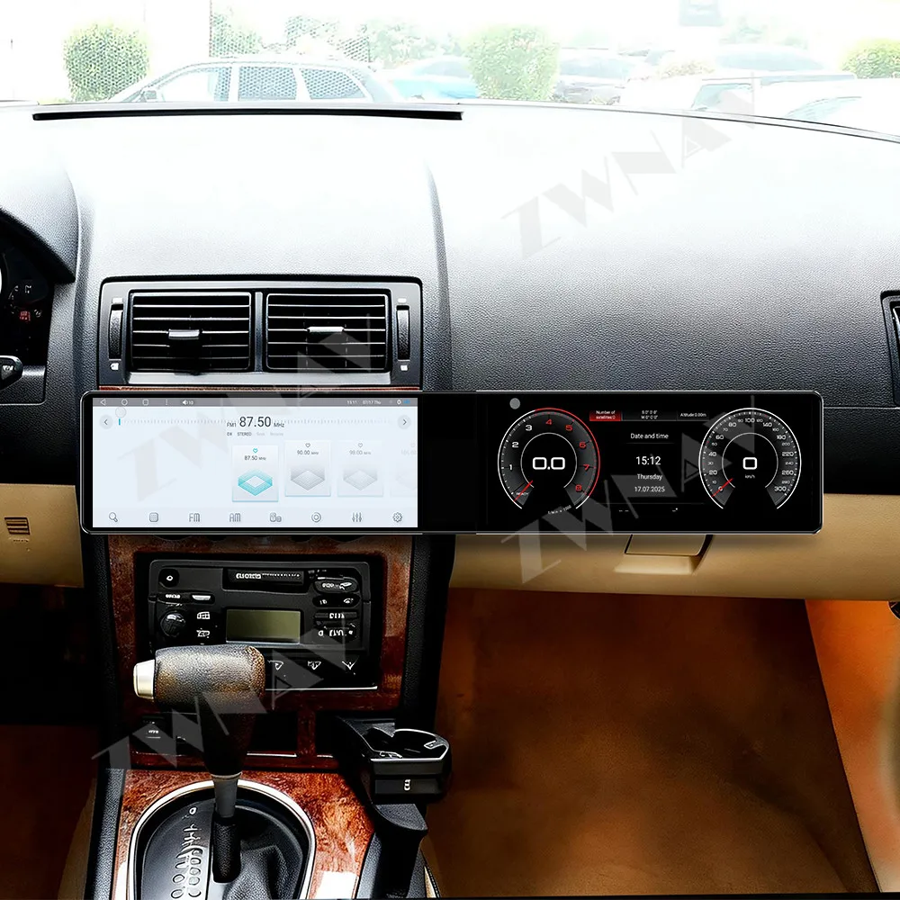 Para Ford Mondeo 2000-2003, Player Multimídia GPS para Carro com Tela Dupla HD de 12.3" Android 13, Acessórios para Interior de Carro