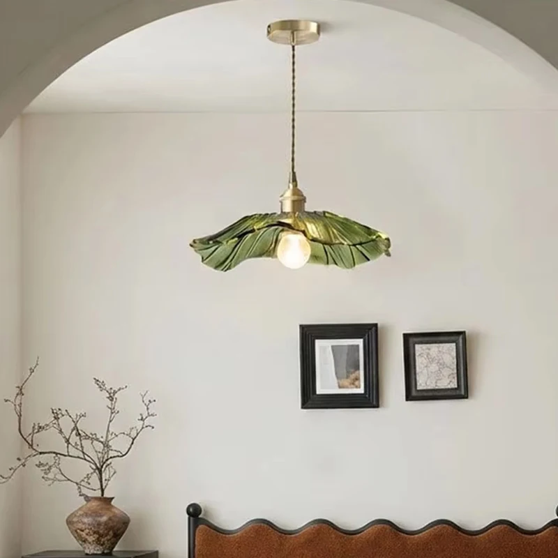 Floral Glass Hanging Lights E27 LED Vintage Pendant Lights Height Adjustable Living Room Bedroom Chandelier Lighting Cafe Bar