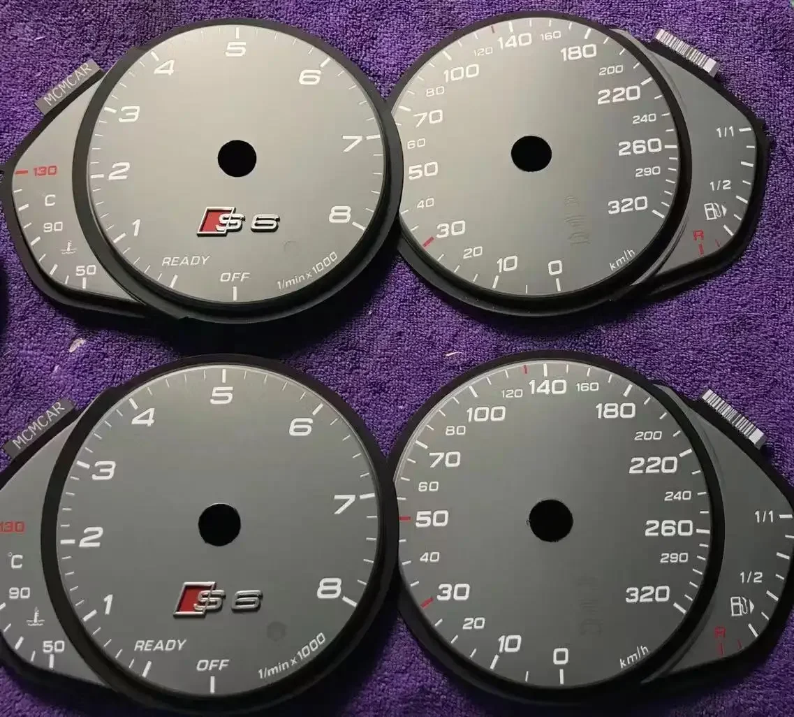 

Instrument Cluster Gauge Face Overlay for Audi A6 S6 Dashboard Speedometer Counter Dials 320KM/H
