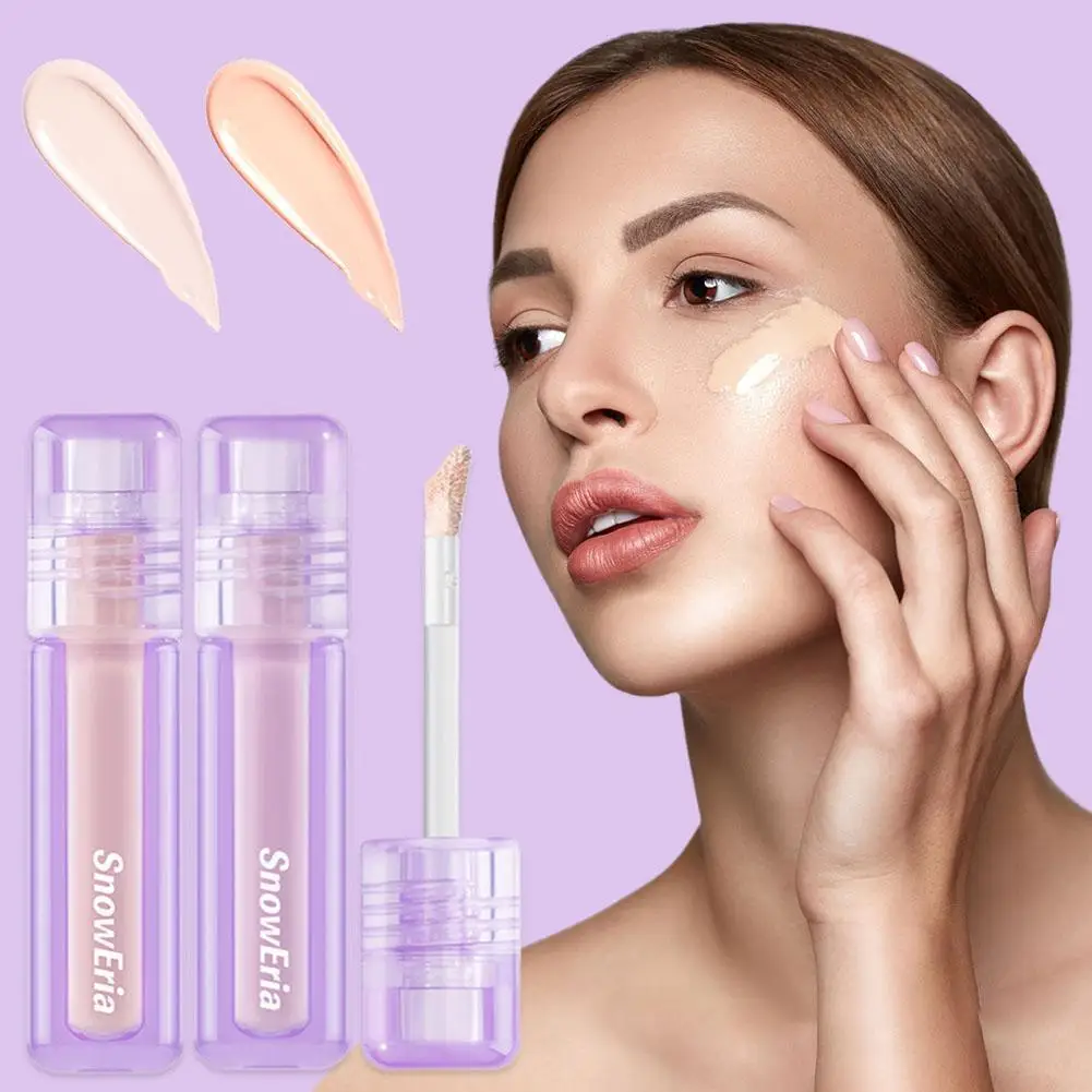 GirlsCrush Violet Tube Liquid Concealer Foundation Skin Tone Repairing Oil-Control Concealer Base Cream Cover Spots Dark Circles