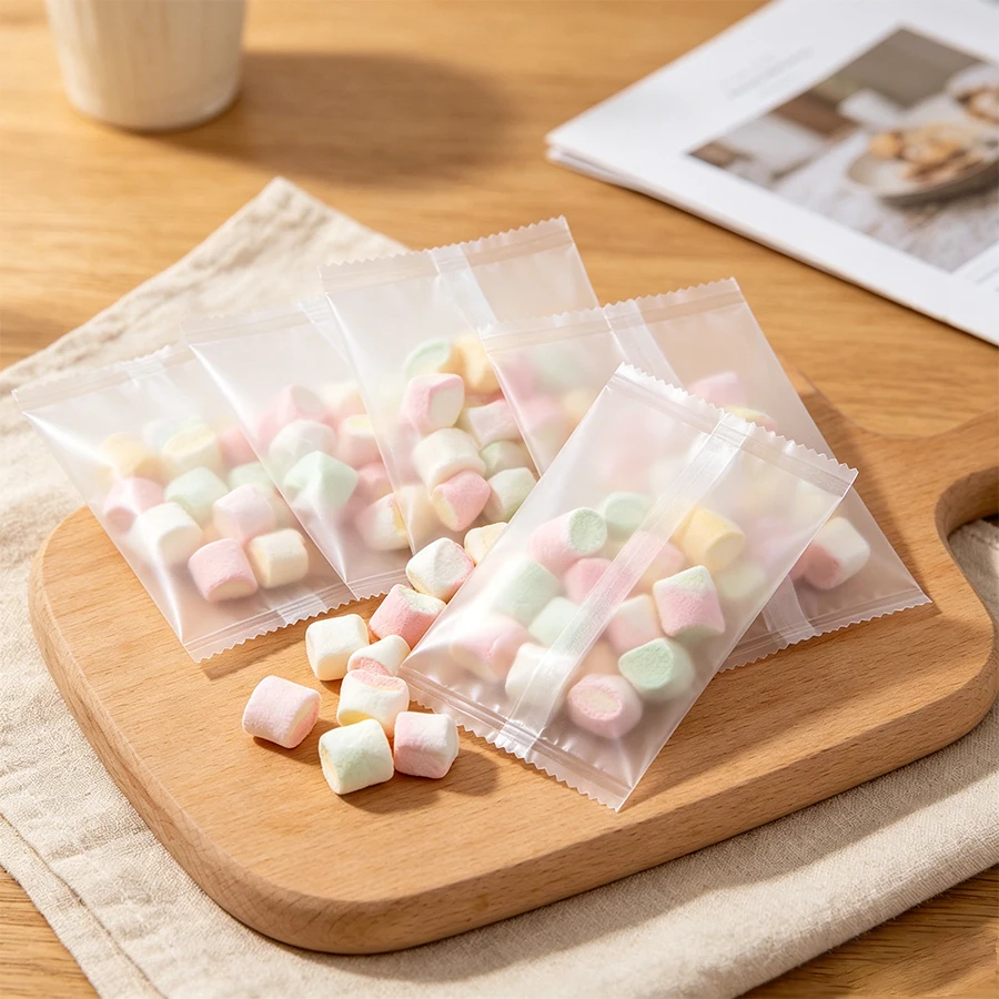 50 sachets transparents refermables thermoscellables pour bonbons, sucettes, biscuits, cadeaux, mariages, fêtes