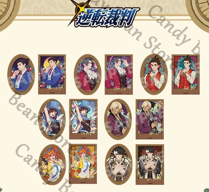 Badge de cosplay authentique Ace Attorney Phoenix Wright Miles Edgeworth Simon, Carte d'imagerie instantanée, Cartes d'emblèmes de dessins animés, Cadeau