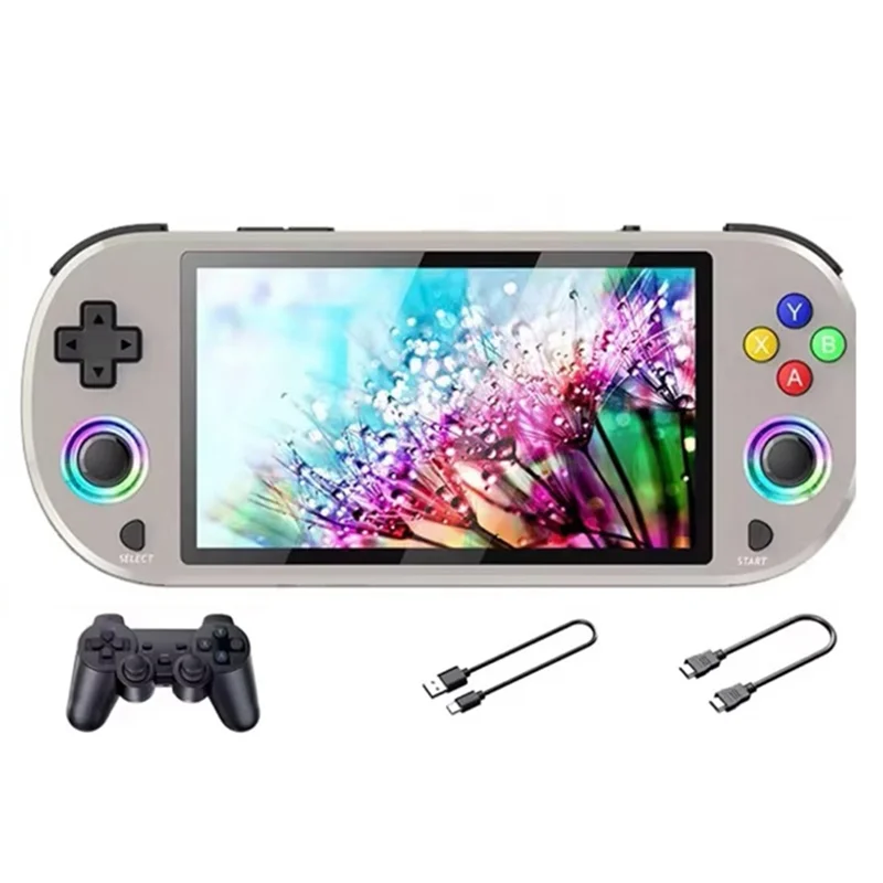 

ABFM-M22 Pro Retro Game Console 128GB 5.0 Inch IPS Display RGB LED Joystick Support LINUX/Emelec 4.3 For PS1 Video Player B