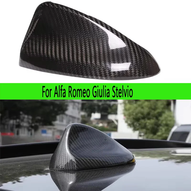

For Alfa Romeo Giulia Stelvio Carbon fiber antenna cover shark fin signal cover decorative cover Roof cover body kit