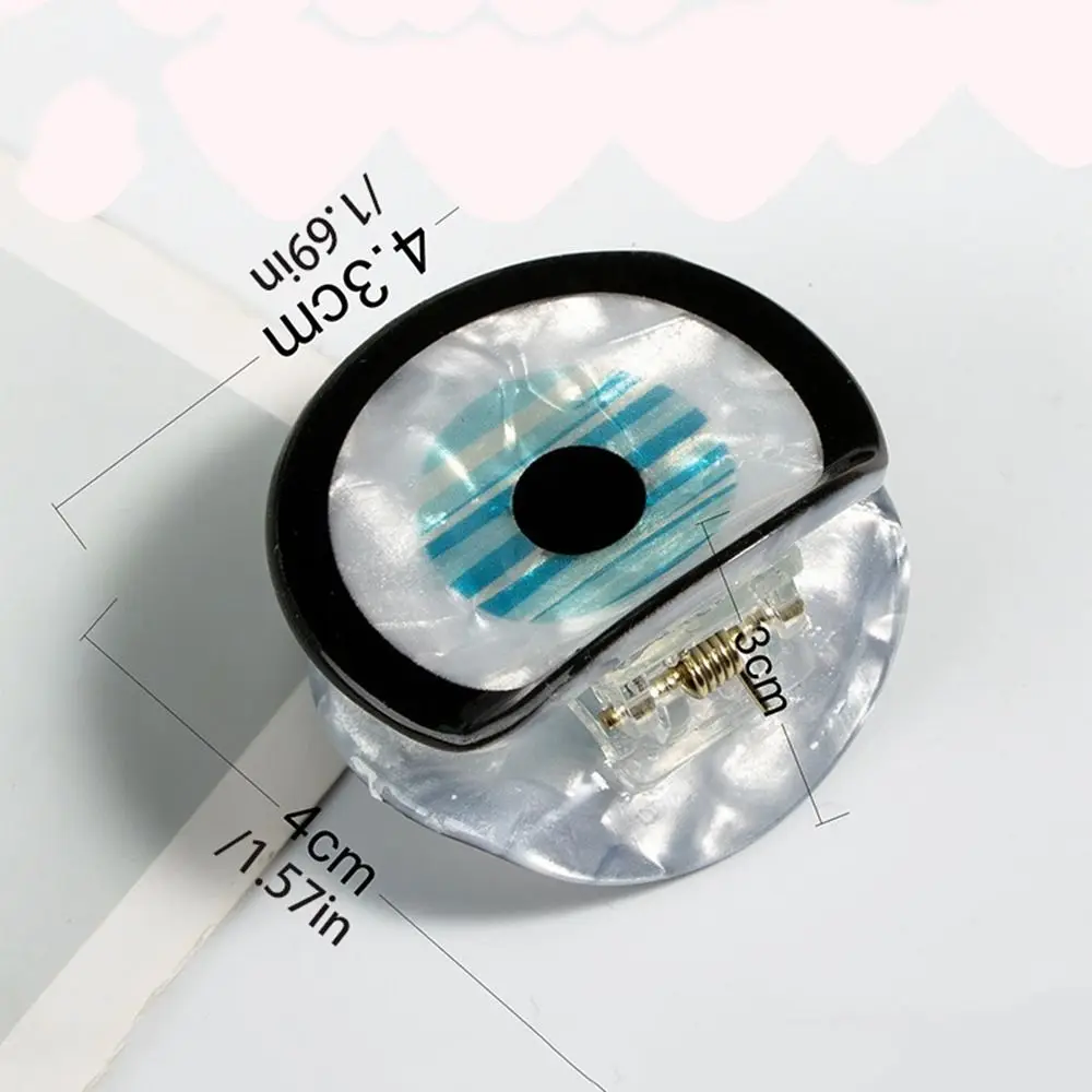 PVCブルーデーモンアイヘアクロウ韓国風ポニーテールホルダーブルーデビルズアイシャーククリップヘアピンヘアアクセサリーヘアクリップ女性用