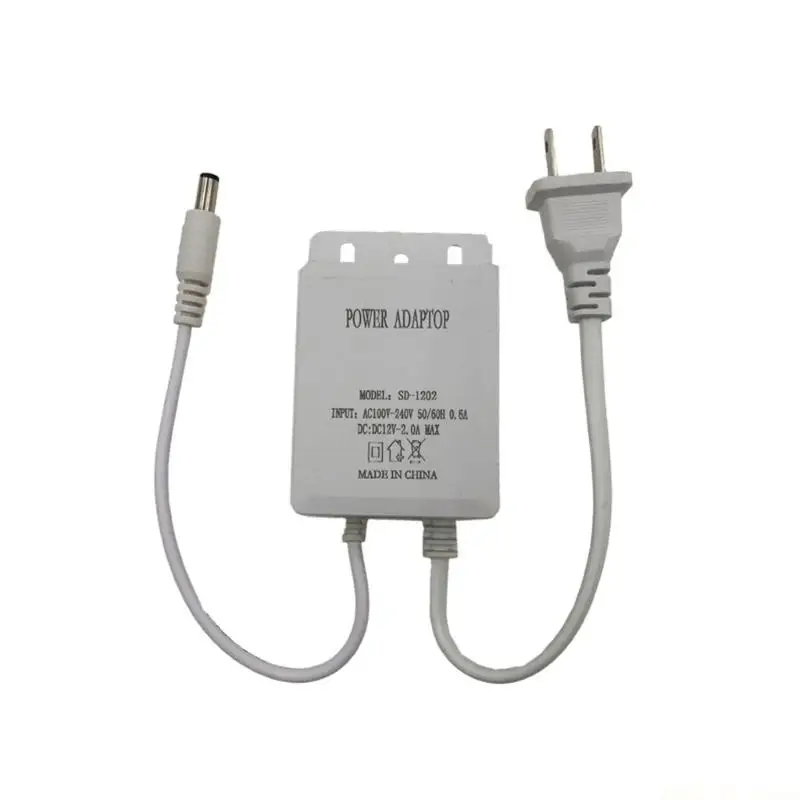 M5TD Outdoor Power Supply Adapter DC12V 2A Output Overloads Short Circuits Protections Waterproof Dustproof AC100 240V Input