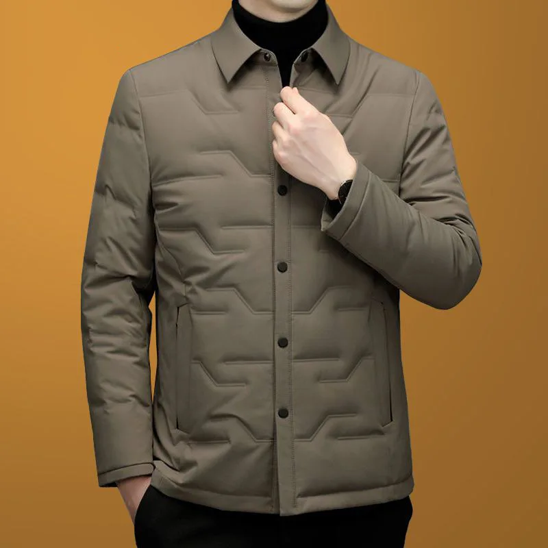 

Men's Blazer with Lapel Coat, Father's Style Cotton Coat, Thickened and Warm Cotton Jacket for Men, Winter Style Cotton Coat