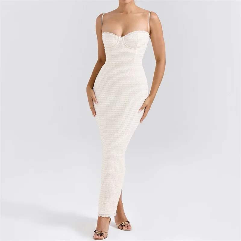 

Женское осеннее платье на тонких бретельках 2025, вечернее платье со шнуровкой с разрезом сзади, элегантное вечернее платье с глубоким V-образным вырезом и талией, в наличии