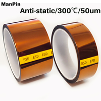 ESD 33m Polyimide Tape 300℃ High Temperature Resistant Gold Finger For Kapton Anti Static Electronics BGA Repair Protection