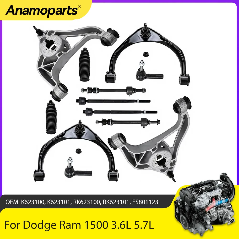 Chassis Parts Front Control Arm Ball Joint Sway Suspension Kit Fit 3.6 4.7 5.7 L For Dodge Ram 1500 2013-2018 3.6L 5.7L Gas