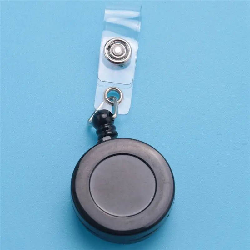 3 Pcs Badge Holder Retractable Reel YOYO Clip Snap Button ID Card Key Black