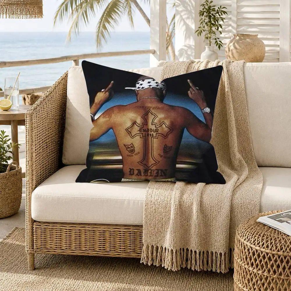 Tupac Shakur Rap Rapper Pillow Case for Sofa Living Room Home office Decor Protective Cover