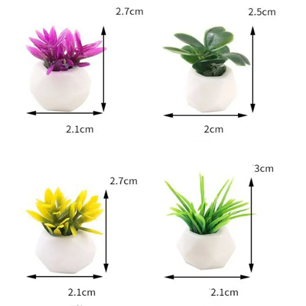 1:12 ドールハウスミニチュア鉢植え植物マルチスタイルミニ盆栽庭ホームモデル緑の葉植木鉢ハウスアクセサリー