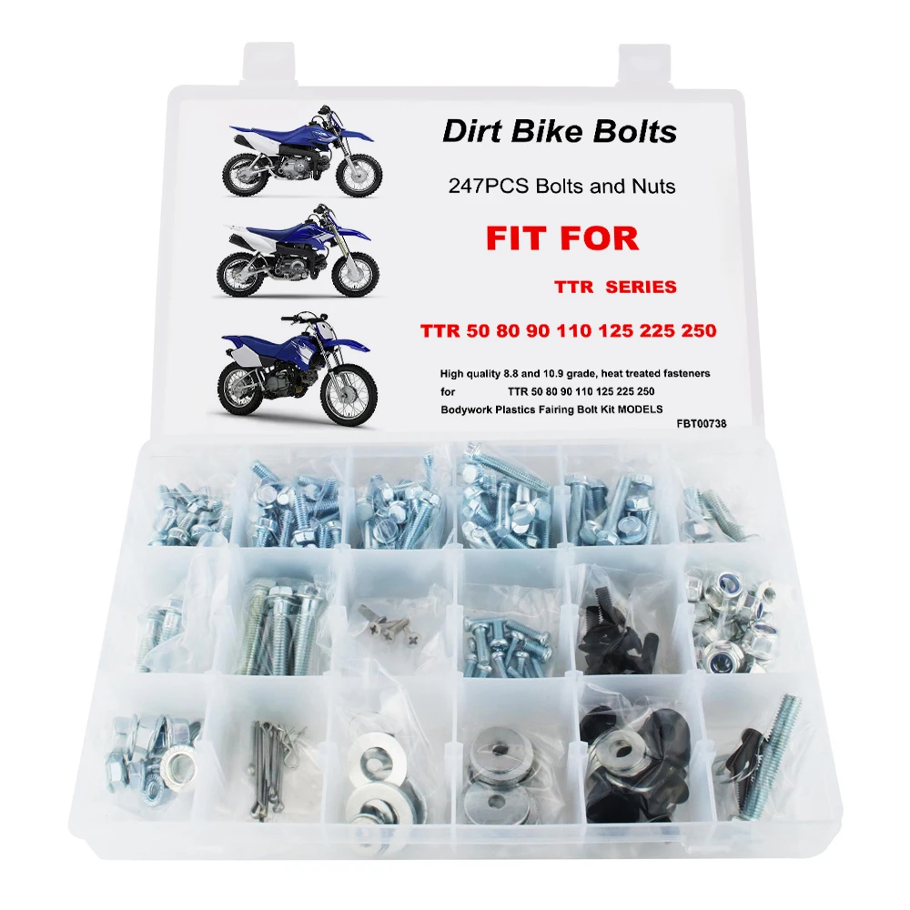 

Motorcycle Fender Body Engine Plastic Frame Bolt Kit Fit For Yamaha TTR50 TTR80 XT250 TW200 TW250 PW125 BW50 DT110 MX90 GT125