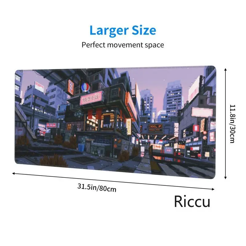 Pixel City Art Computer HD Mouse Pad Gaming MousePad Gamer Rubber Mouse Pad XXL Mause Carpet PC Desk Play Mat Keyboard Desk Mat