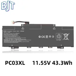 New Lithium-ion 11.55V 43.3Wh PC03XL Laptop Battery For HP Pavilion X360 14 15 14-dw0021na 15-er0006ur TPN-DB0E M24648-005