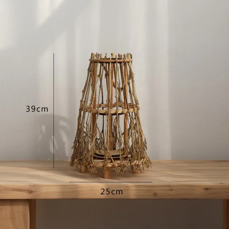 

Bamboo floor-to-ceiling wind lanterns New Chinese decorations Candlestick Courtyard B & B Outdoor camping atmosphere lanterns
