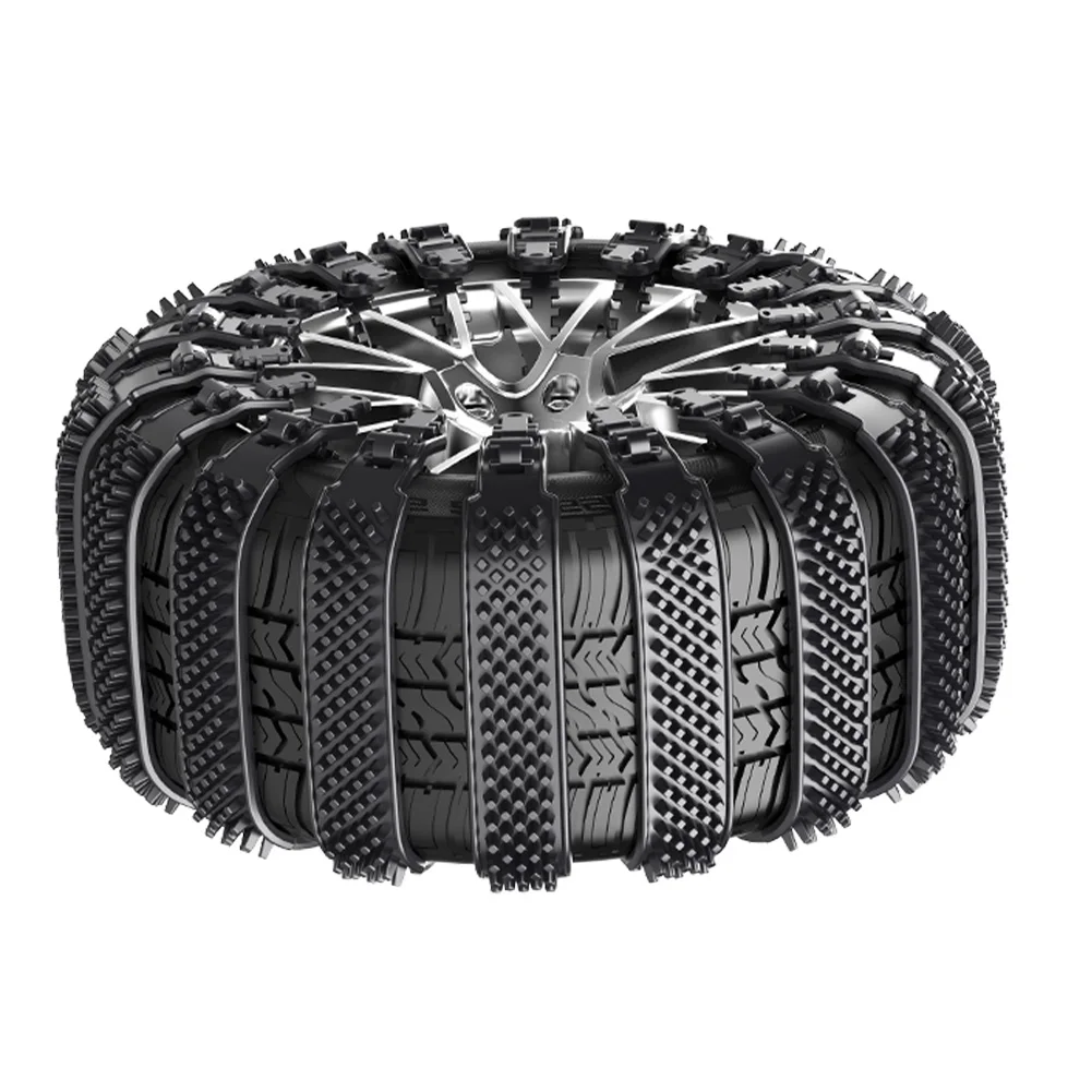 Car Tires Anti-skid Chain Thicken Car Tire Wheel Chain TPU Antiskid Belt Wheel Cable Strong Toughness for Off Road Car SUV Truck
