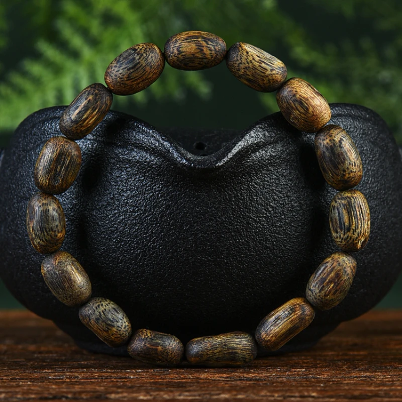 Collectible lobular red sandalwood Buddha beads bracelet 108 rosary beads men's and women's bracelets full of gold stars