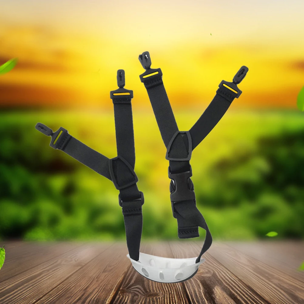 

Safety Strap Adjustable Lightweight Chin Strap For Hard Hats Quick Clip Fastening Black Durable Labor Protection