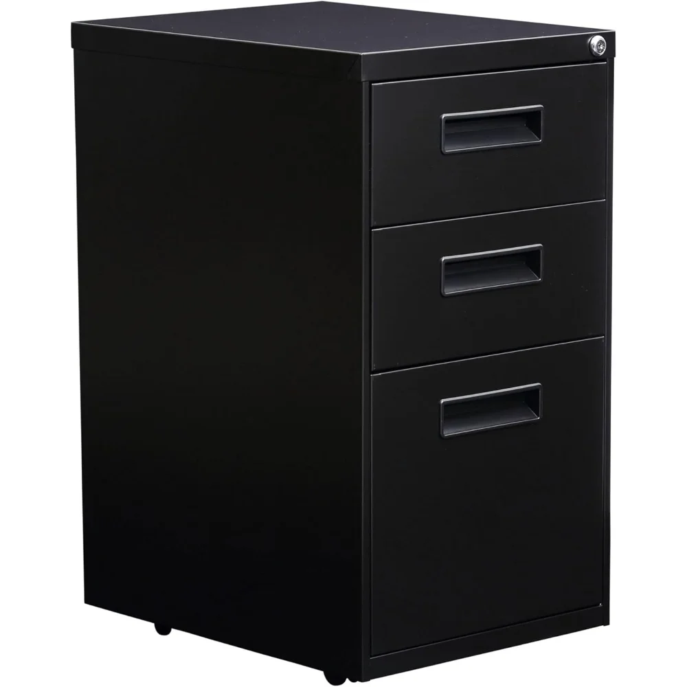 

Pedestal File Cabinet, 15-7/8w x28-1/4h x19-3/4d, Black