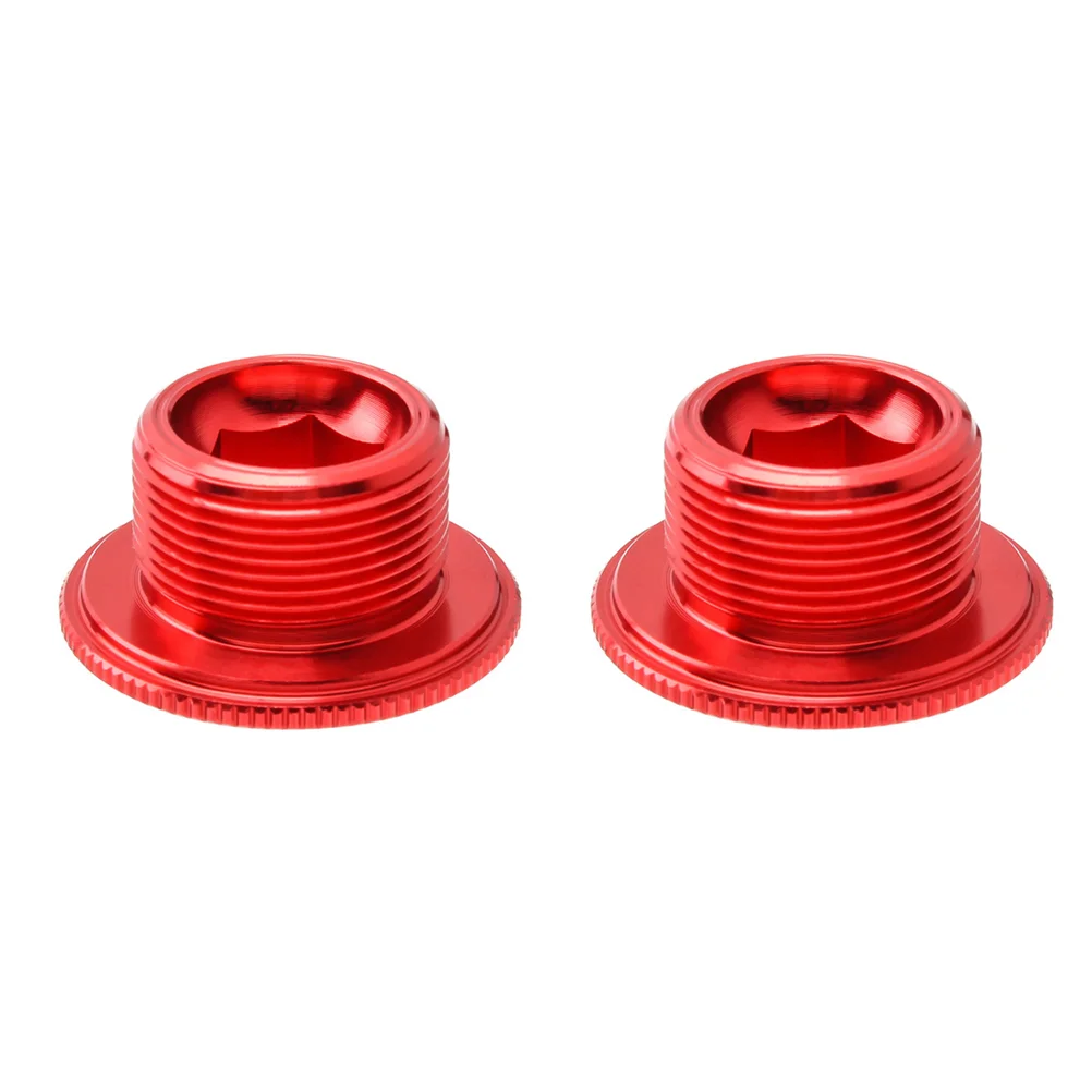 2 Pcs Wheel Nuts Crank Cover Screw Crankset Fixing Screws for Bike Arm Bolt Red Aluminum Alloy