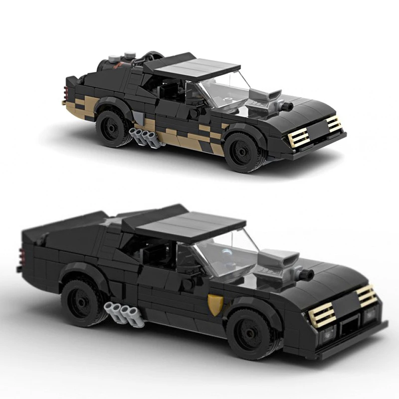 MOC City Technical Car Movie Mad Max V8 Model Building Blocks Interceptor Muscle Car Speed Vehicles Brick Toy Christmas Kid Gift